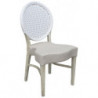 764S  Varnished aluminium chair polyester covered