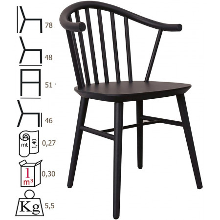 089  Raw or finished ash wood armchair, finishes to choice