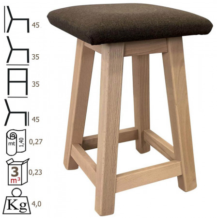 091  Raw or finished beech wood stool, finishes to choice
