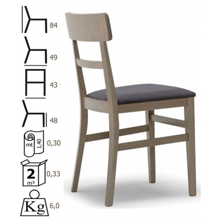 093  Raw or finished beech wood chair, finishes to choice
