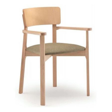 094/C  Raw or finished ash wood armchair, finishes to choice