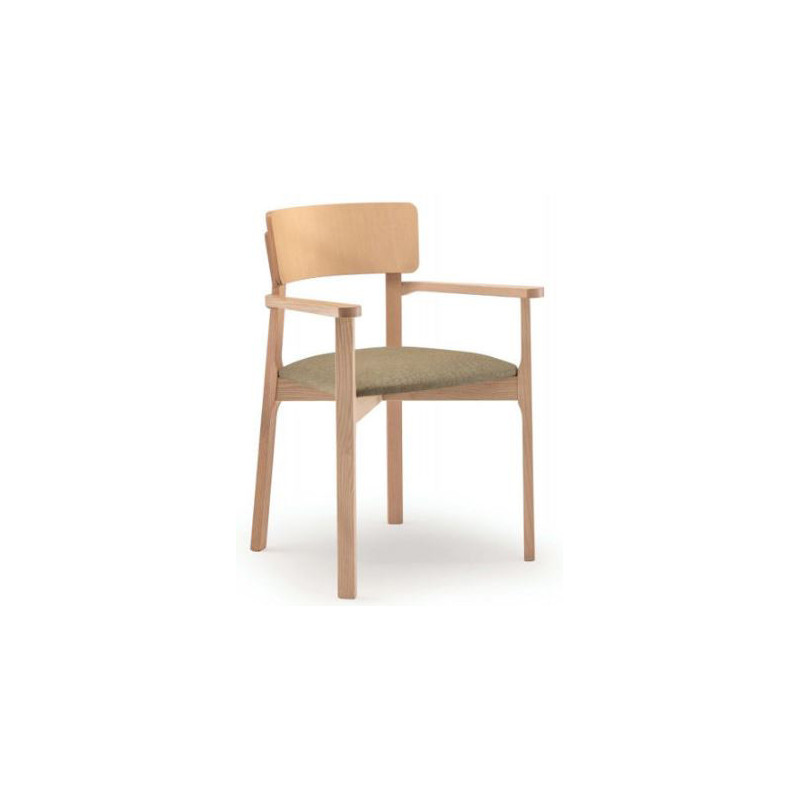 094/C  Raw or finished ash wood armchair, finishes to choice
