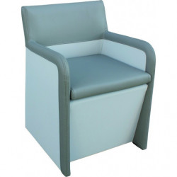 866  Aluminium armchair nautical leatherette upholstered, external use
