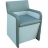 866  Aluminium armchair nautical leatherette upholstered, external use