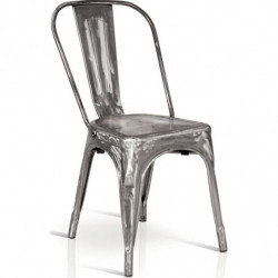 907  Varnished metal sheet chair frame grey or white finished