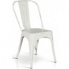 907  Varnished metal sheet stackable chair frame grey or white finished
