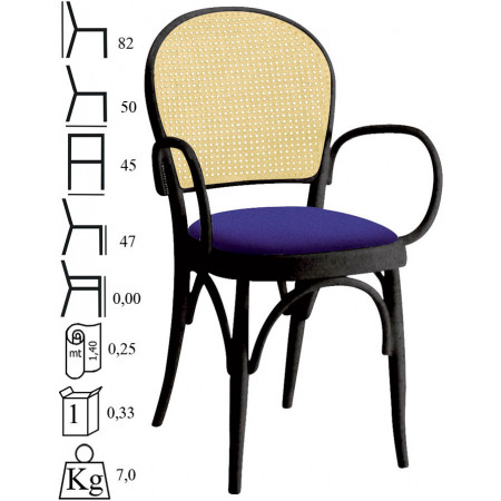 444/C  Raw or finished bech wood armchair, finishes to choice