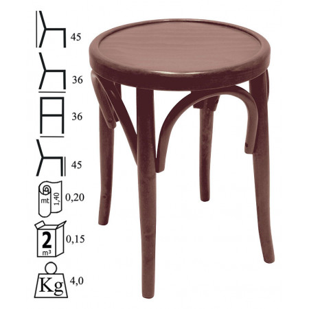 451/H45  Raw or finished beech wood stool, finishes to choice