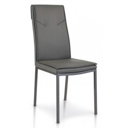 937  Sedia in metallo tappezzata ecopelle 3 colori