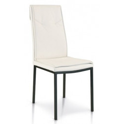 937  Sedia in metallo tappezzata ecopelle 3 colori