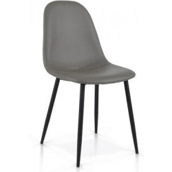939   Metal chair frame leatherette 3 colours upholstered seat