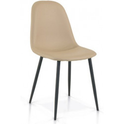 939   Metal chair frame leatherette 3 colours upholstered seat