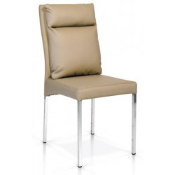 941  Sedia cromata tappezzata ecopelle 3 colori