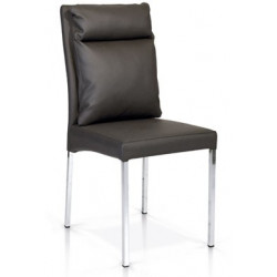 941  Sedia cromata tappezzata ecopelle 3 colori