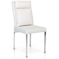 941  Sedia cromata tappezzata ecopelle 3 colori