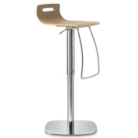 519  Chromed steel stool, swivel seat, gas lift adiustable height