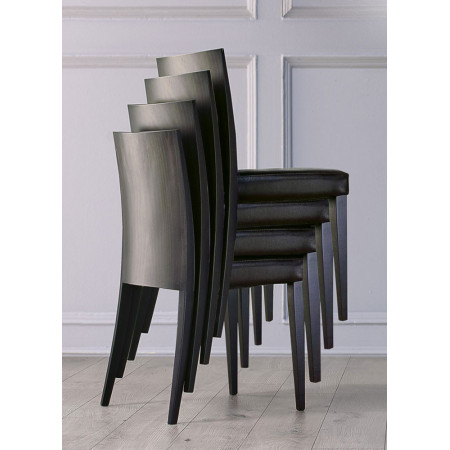 542/I  Raw or finished bech wood stackable chair, finishes to choice