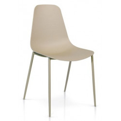 945 Metal chair base, polypropylene 3 colours seat