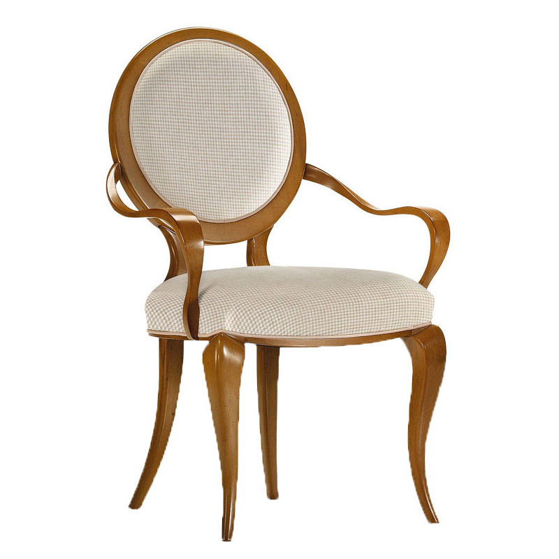 584/C  Raw or finished beech wood armchair, finishes to choice