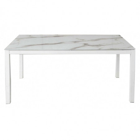 2266 Tavolo allungabile con piano in vetro-ceramica effetto marmo