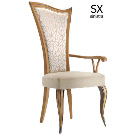 615C/sx-dx  Raw or finished left or right bech wood armchair, finishes to choice