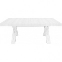 2268 Extending table,  durmast wood, worn white, aged wood melaminie finished