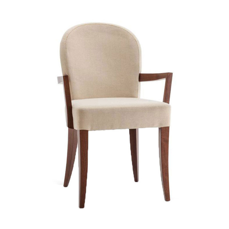662C/TI  Raw or finished beech wood armchair, finishes to choice