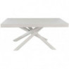 2269R Extending table, white steel base, worn white or knotty durmast wood melaminie finished
