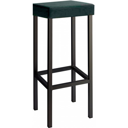 723  Chromed or black varnished steel stool, leatherette, wooden, or HPL seat