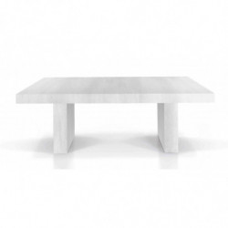 2273 tavolo allungabile in nobilitato bianco consumato, grigio cemento, rovere nodato