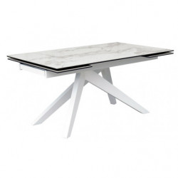 2264  Tavolo allungabile con base in metallo e piano in vetroceramica