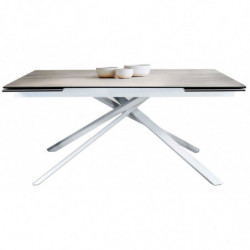 2263   Tavolo allungabile con base in metallo e piano in vetroceramica