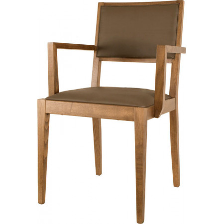 849  Raw or finished ash wood armchair, finishes to choice