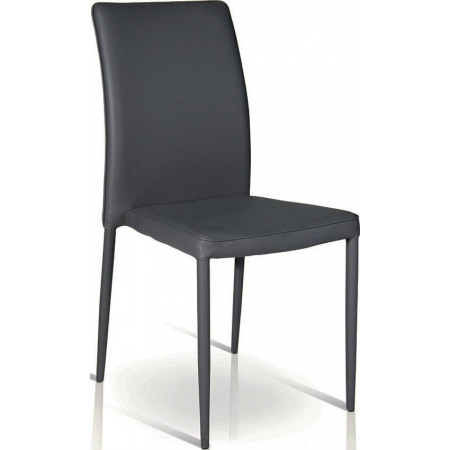 908 Stackable steel chair frame 5 colours leatherette upholstered shell