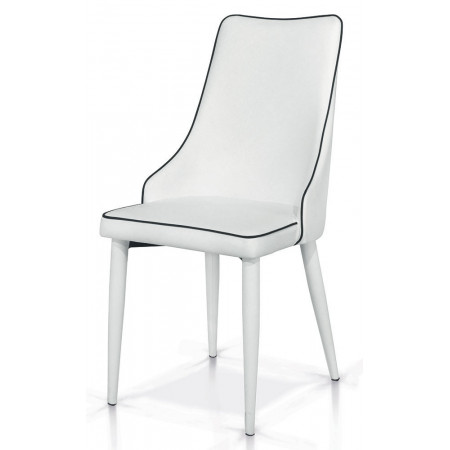 909  Metal chair frame, leatherette 4 colours upholstered seat