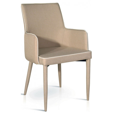 913 Varnished steel chair frame, 3 colours leatherette upholstered seat