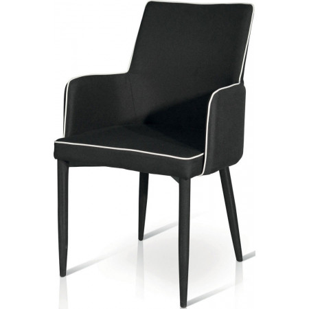 913 Varnished steel chair frame, 3 colours leatherette upholstered seat