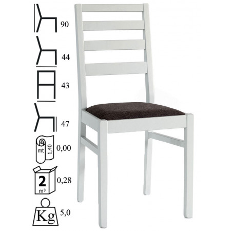 917  Beech wood chair grey or white finished