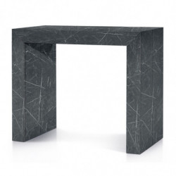 2245 Tavolo consolle allungabile in melaminico bianco o marmo nero