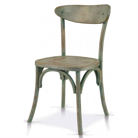 936  Sedia in faggio finitura verde anticato