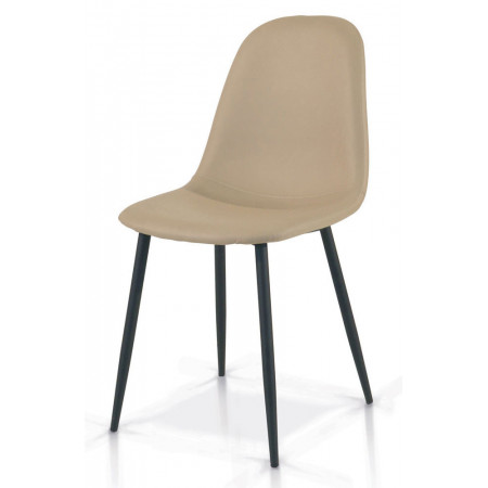 939  Steel chair frame, leatherette upholstered seat