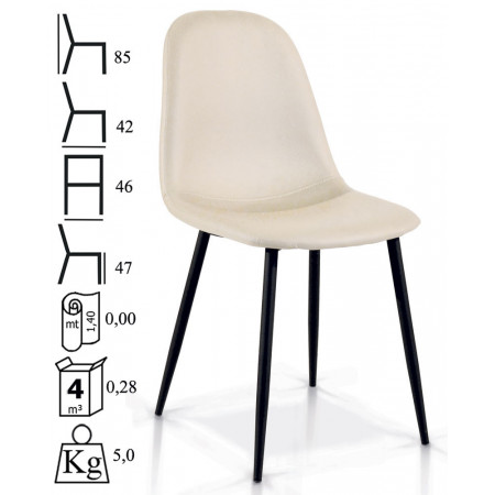 939  Steel chair frame, leatherette upholstered seat