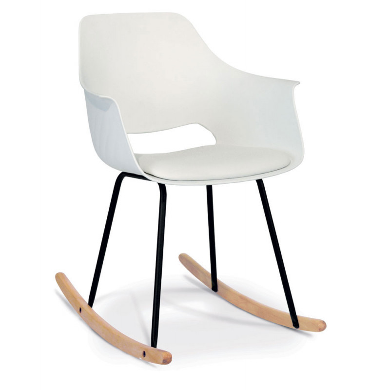 944  Plastic rocking chair shell with pillow