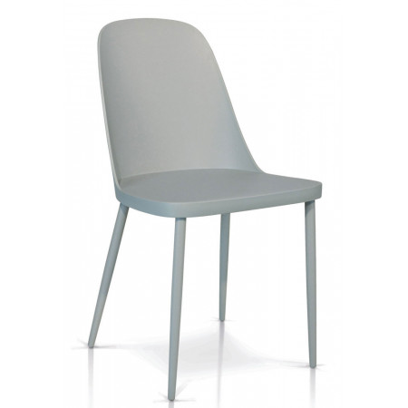 952  Sedia con base in metallo, seduta in polipropilene 3 colori