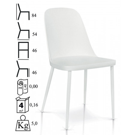 952  Metal chair base, polypropylene 3 colours shell