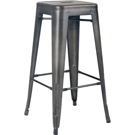 953  Antiqued steel stackable 3 colours stool