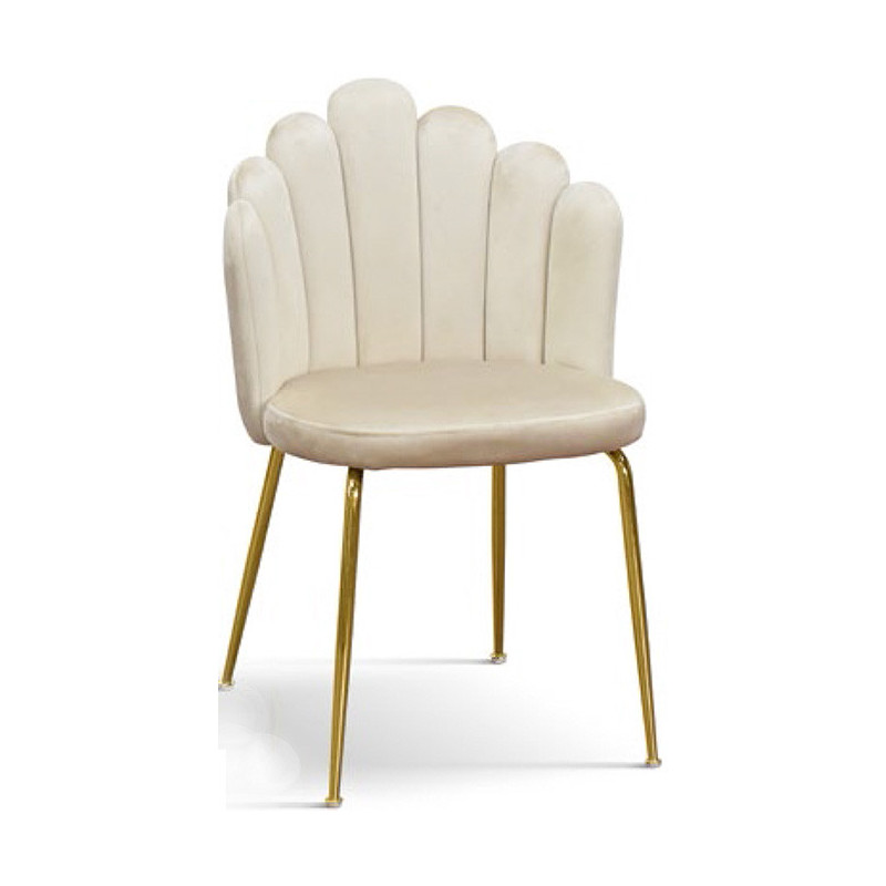 958  Metal chair frame, velvet 4 colours availables upholstered shell