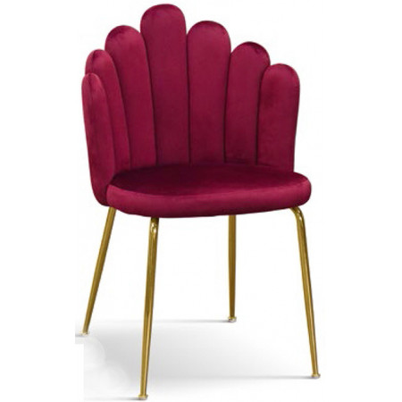 958  Metal chair frame, velvet 4 colours availables upholstered shell