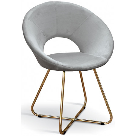 960  Metal chair frame, velvet 4 colours availables, upholstered shell