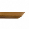 2278 Metal table base, solid lamellar knotty durmast wood top wheat finishing